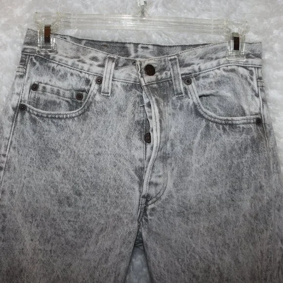 Levi's 501 vintage acid washed jeans size 28x32 in incredible condition - Picture 2 of 7